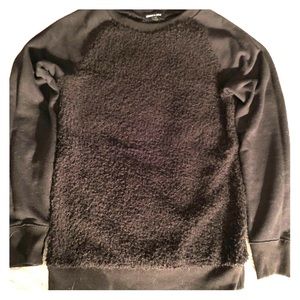 Fax fur front sweater